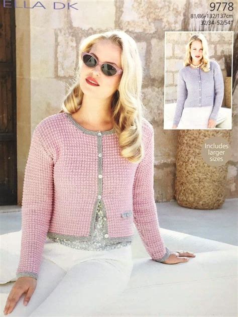 chanel style knitted jacket|chanel jacket knitting pattern free.